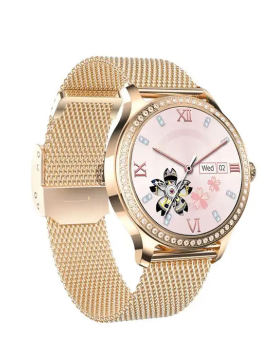 SmartWatch RoHS® Auriu/Gold cu pietre de tip Swarovski