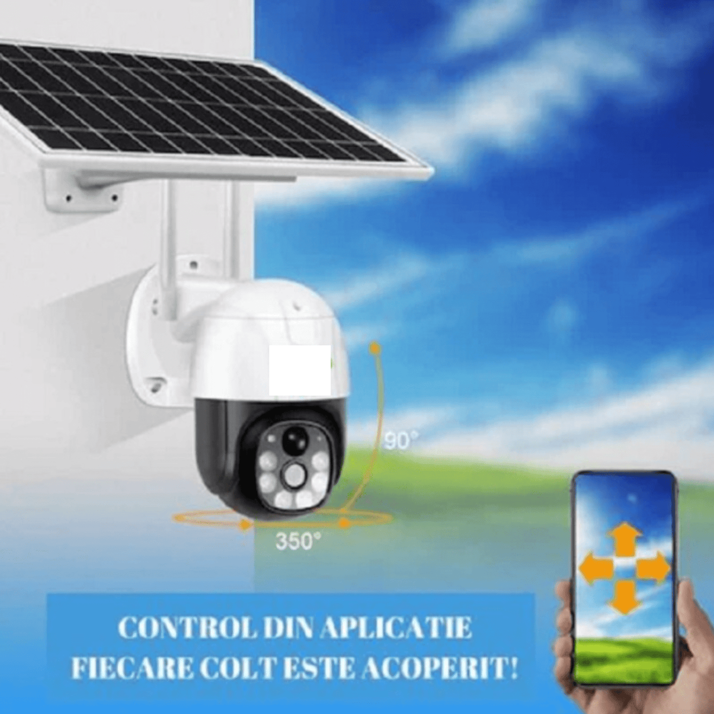 Camera solara WiFi 8MP SPY®, FullHD Night Vision,4K - Seliodrox srl