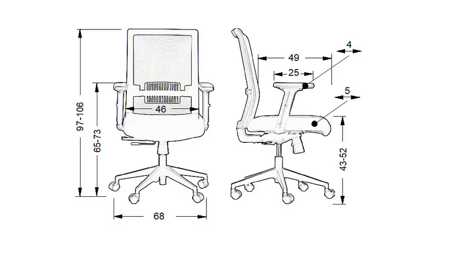 Scaun pivotant ergonomic pentru casa si birou