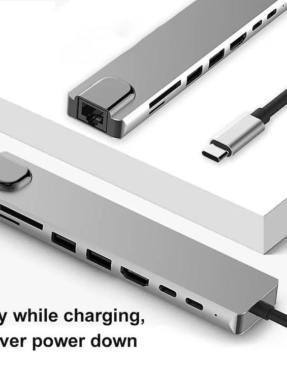 Hub Adaptor Multiport 8 in 1 USB-C 3.1 ROHS®